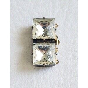 Sterling Silver Antique Bracelet / Necklace 4-Strand Box Lock Clasp 1"